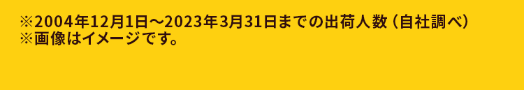 ※2004年12月1日～2023年3月31日までの出荷人数（自社調べ）