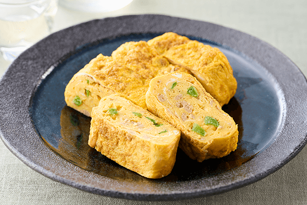 鶏そぼろと青唐辛子の卵焼き